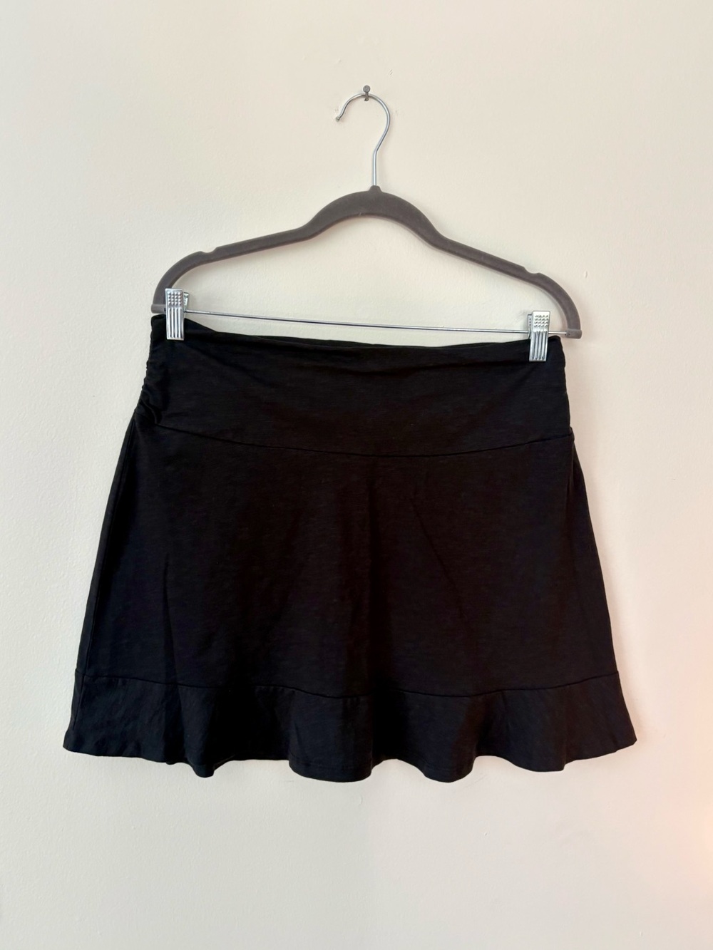 Toad&Co Black Skirt with Ruffle Hem